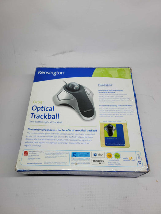 Kensington Orbit Optical Trackball Mouse USB 64327 Factory Sealed
