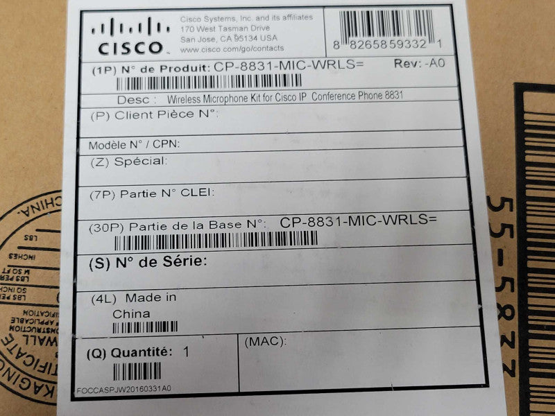 Cisco CP-8831-MIC-WRLS wireless microphone kit for CP8831 Phone _