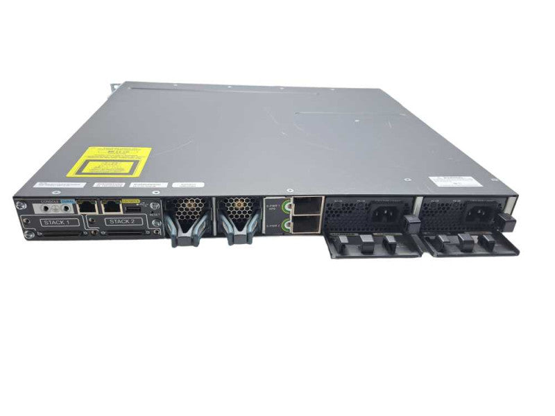 Cisco WS-C3750X-48P-S 48 Port Gigabit PoE+ Switch 2x C3KX-PWR-715WAC + 1G SFP )