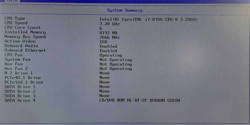 Lenovo ThinkCentre M920s i7-8700 @ 3.20GHz 8GB DDR4 No HDD/OS )