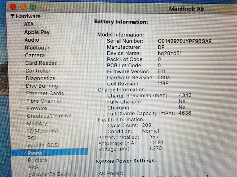 Apple Macbook Air 2014 11\\" Core i7-4650U @ 1.7GHz 8GB DDR3 120GB SSD (