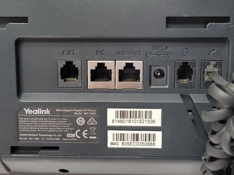 Yealink Ultra-elegant Gigabit IP Phone SIP-T48S w/ Hand set, Factory reset Q_