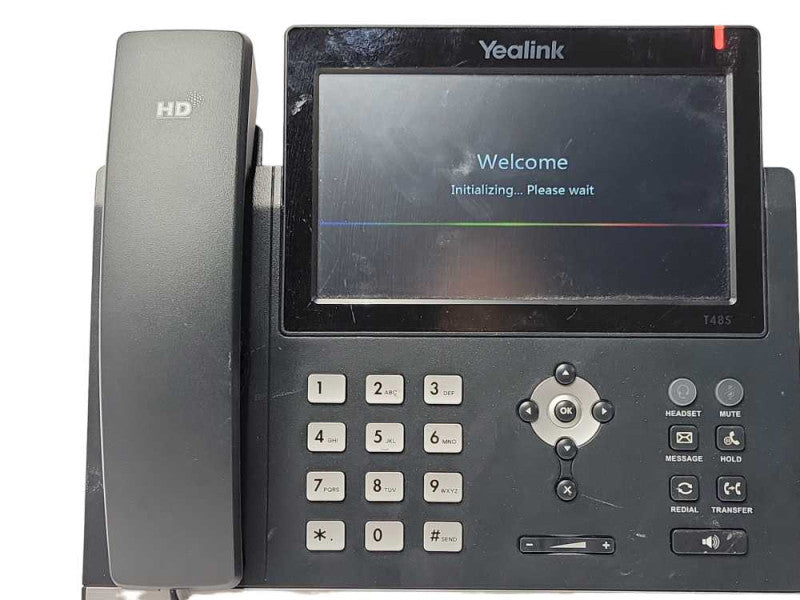 Yealink Ultra-elegant Gigabit IP Phone SIP-T48S w/ Hand set, Factory reset Q_