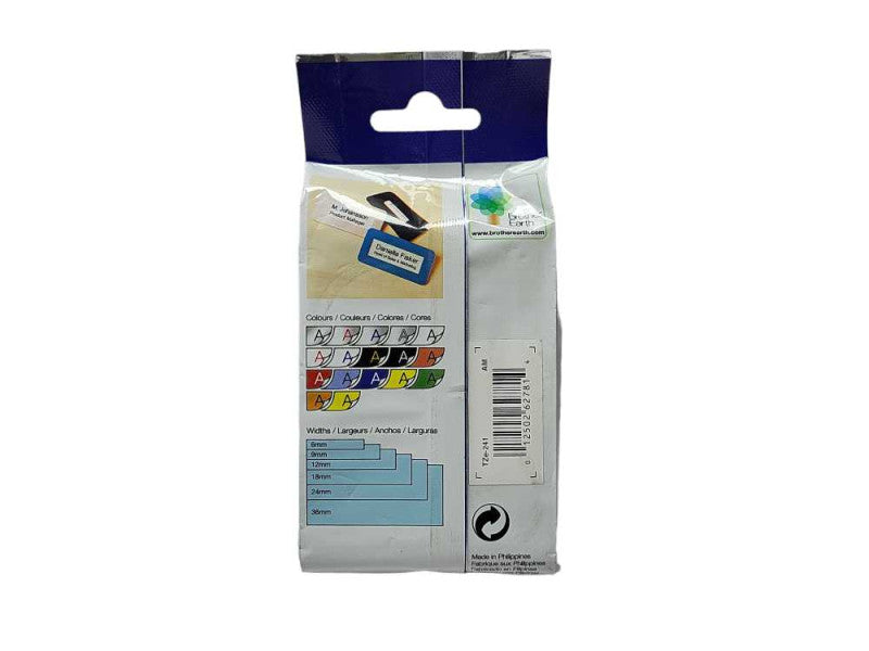 P-Touch Tz Laminated, 18mm Black On White Brand New $