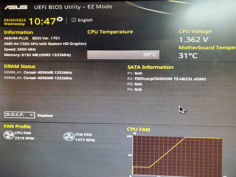 Custom PC A4-7300 8GB DDR3 400W PSU NO HDD @