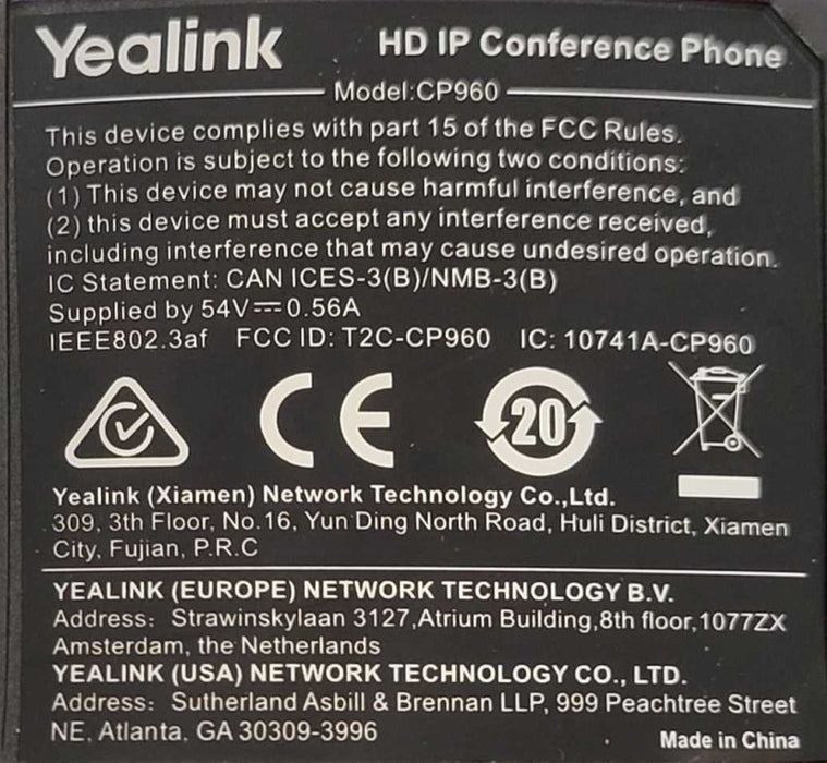 Yealink CP960 Optima HD Voice IP Conference Phone  _