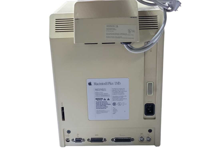 Apple Macintosh plus 1Mb Computer M0001A w/ Kensington System Saver MAC, READ Q_