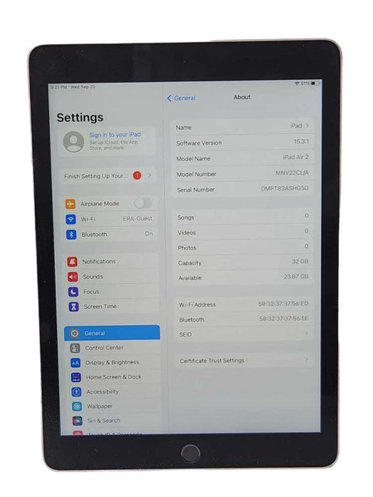 Apple iPad Air 2 A1566 32GB Space Gray 9.7\\" _