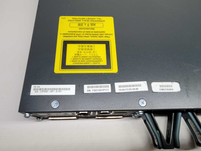Cisco 3750X Series WS-C3750X-48T-S V01 / C3KX-NM-10G