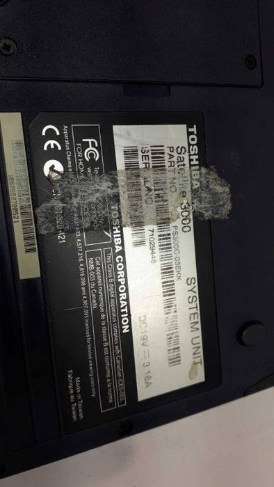 Toshiba Satellite 3000 Vintage Laptop &