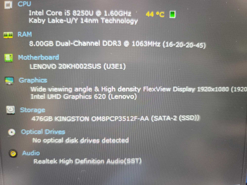 Lenovo ThinkPad X1 Carbon 6th Gen i5-8250u, 8GB DDR4, 512GB m.2  Î²