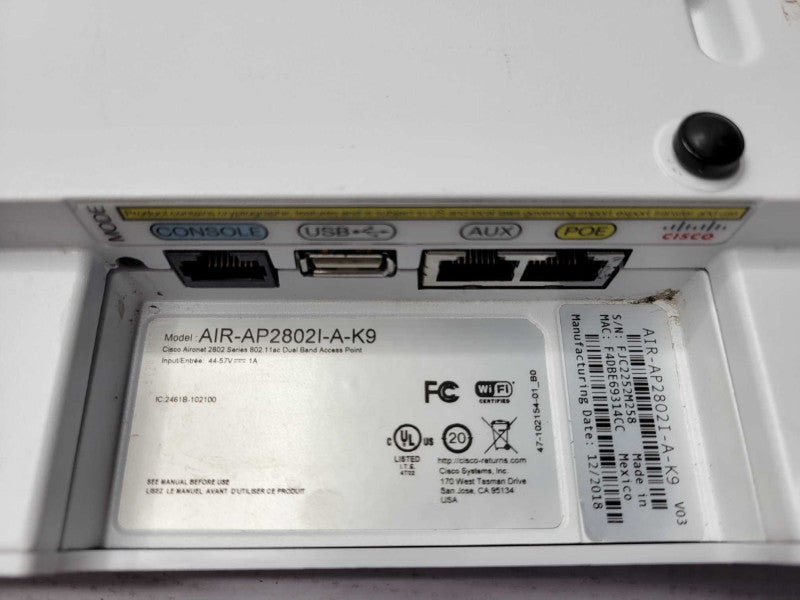 Cisco AIR-AP2802I-A-K9 802.11ac Dual Band wireless access point _