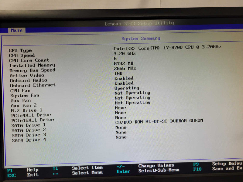 Lenovo ThinkCentre M920s Core i7-8700 3.20GHz 8GB DDR4 No HDD _