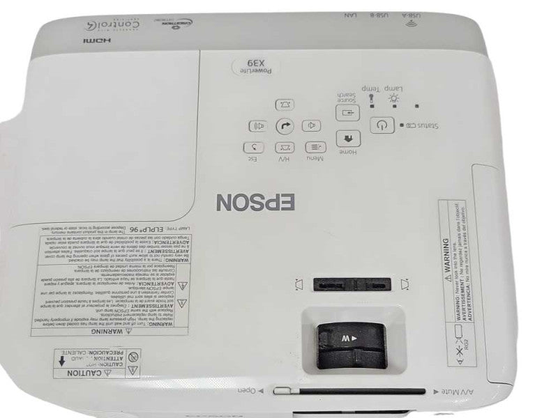 Epson Powerlite X39 H855A HDMI Projector, Lamp error, No Remote, READ _
