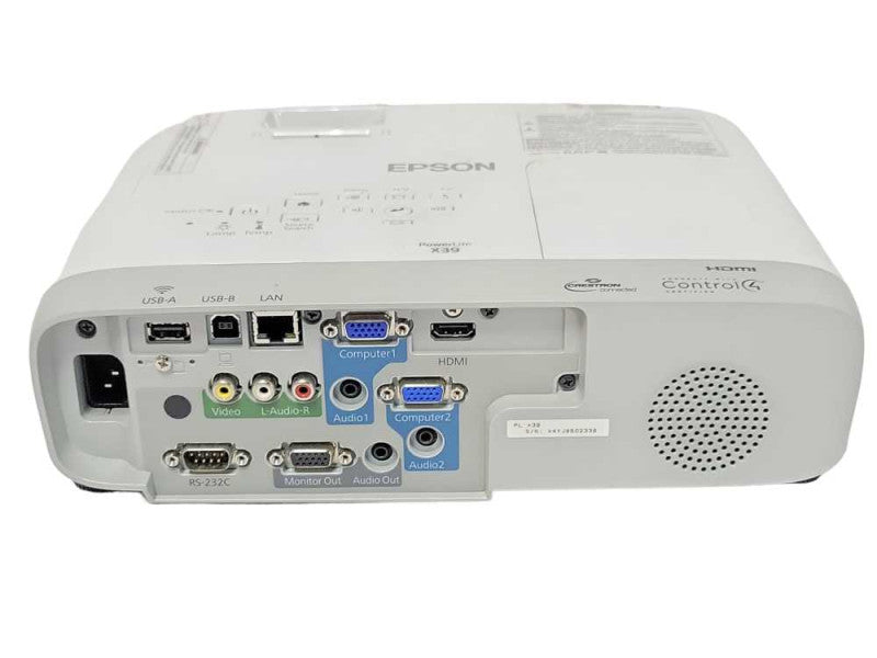 Epson Powerlite X39 H855A HDMI Projector, Lamp error, No Remote, READ _