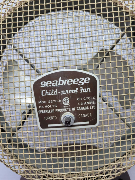 Vintage SEABREEZE Child Proof 10\\" Desk Fan