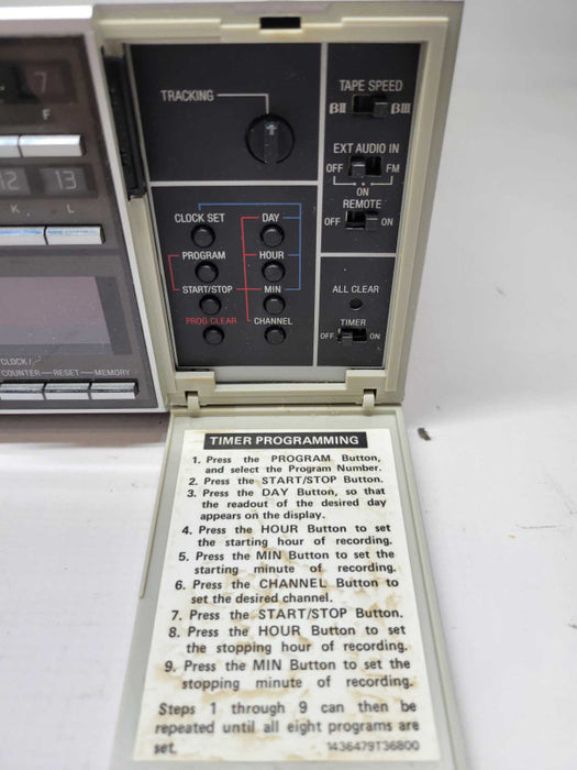 Sanyo Hi-Fi Beta Video Cassette Recorder Model VCR7200