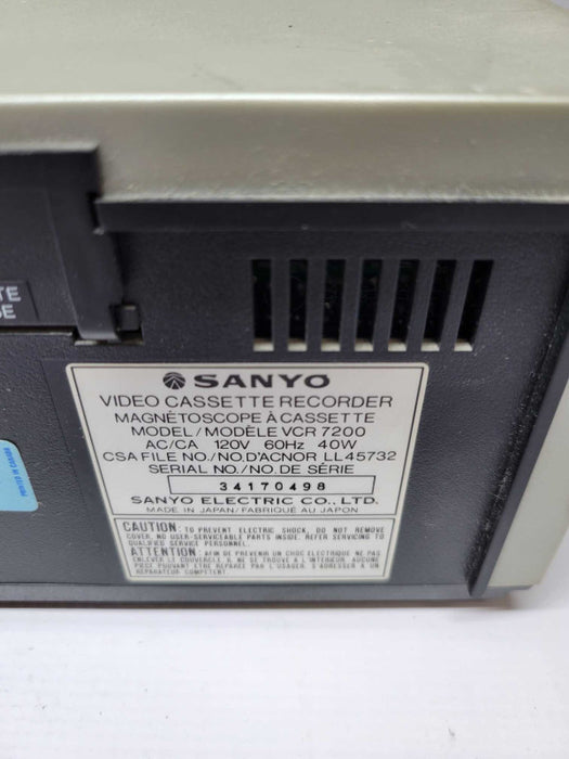 Sanyo Hi-Fi Beta Video Cassette Recorder Model VCR7200