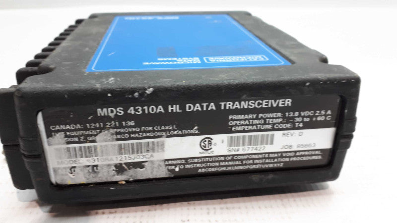 Microwave Data Systems MDS 4310A HL DATA  Transceiver &
