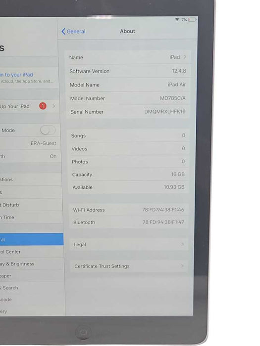 Apple iPad Air 2 A1566 32GB Space Gray 9.7\\" SEE _