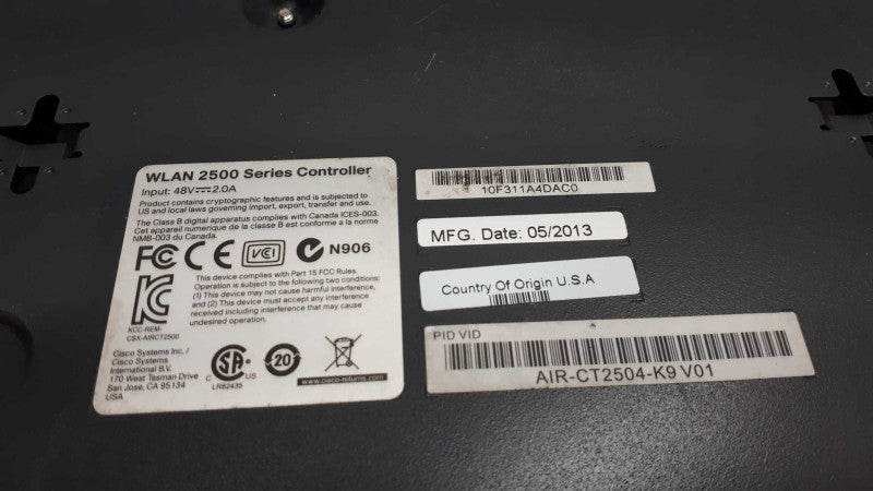 Cisco Wireless Controller AIR-CT2504-K9 WLAN 2500 Series &