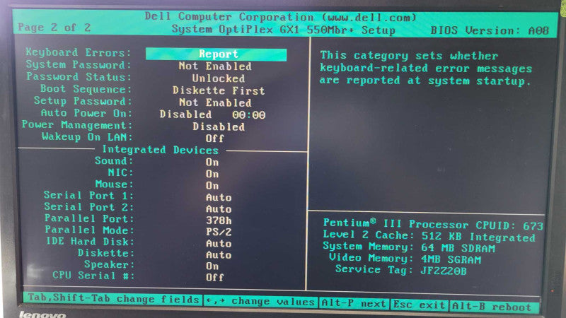 Vintage Dell Optiplex GX1 - Pentium III 500Mhz | 64MB SDRAM | NO HDD