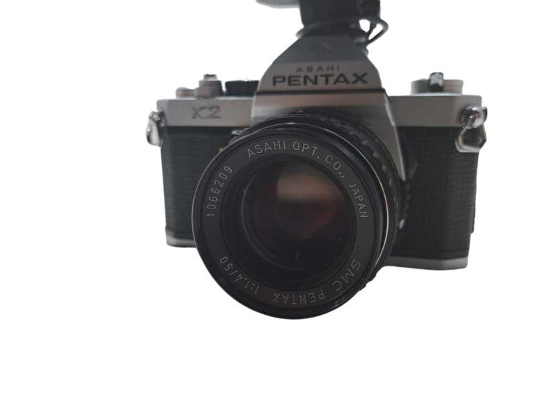 Asahi Pentax K2 35mm SLR Film Camera, SMC Pentax 1:1.4/50mm Lens + Flash )