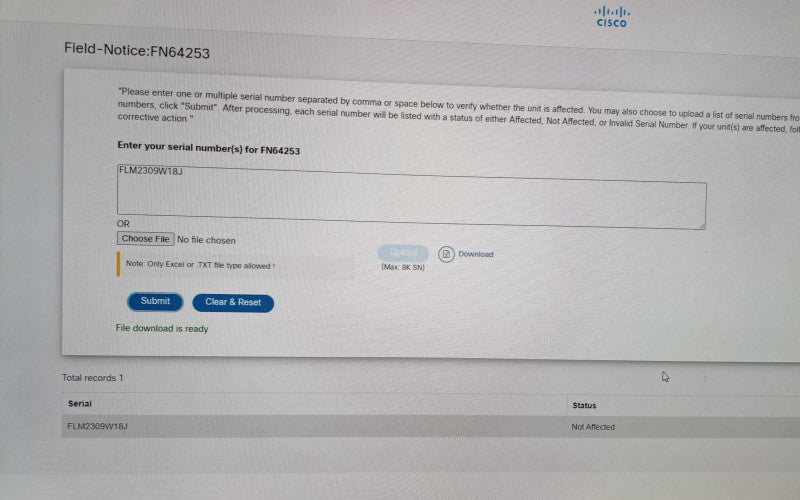 Cisco 4300 Series ISR4321/K9 V05 Integrated Services Router| NO CLOCK ISSUE | )