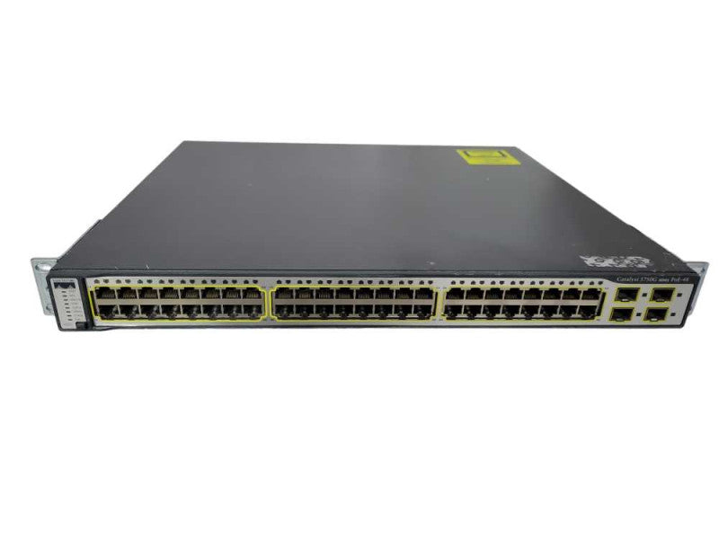 Cisco WS-C3750G-48PS-S 48 Port Gigabit POE Network Switch !