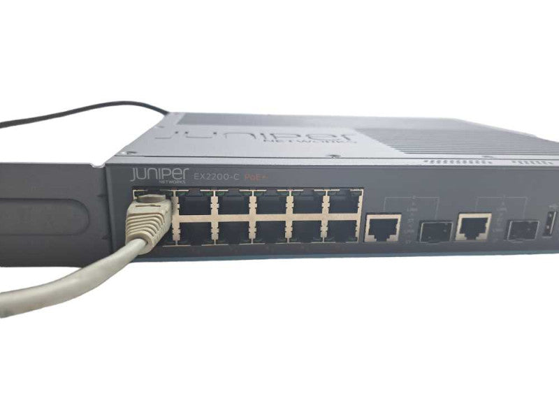 Juniper EX2200-C-12P-2G 12-Port Gigabit Ethernet PoE+ Switch |Factory Reset| )