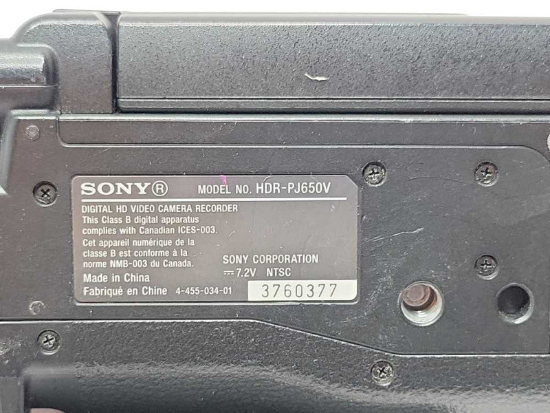 Sony HDR-PJ650V HD Handycam Camcorder only, READ Q_