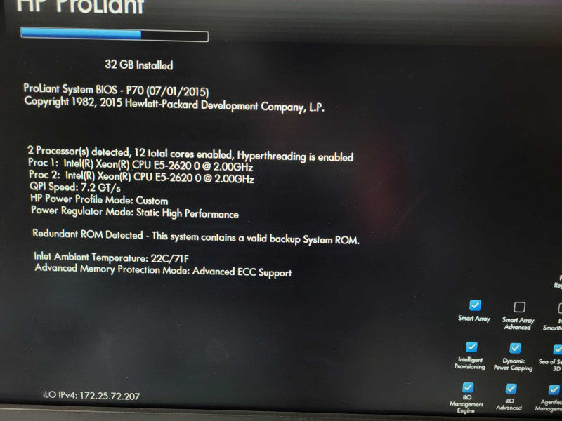 HP ProLiant DL380p Gen8 2x E5-2620 0 @ 2.00 32GB ECC DDR3 P420i 2.5\\" 2x PSU  $