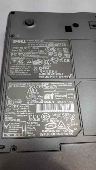 Dell Latitude D600 Pentium Vintage Laptop PP05L Vintage &