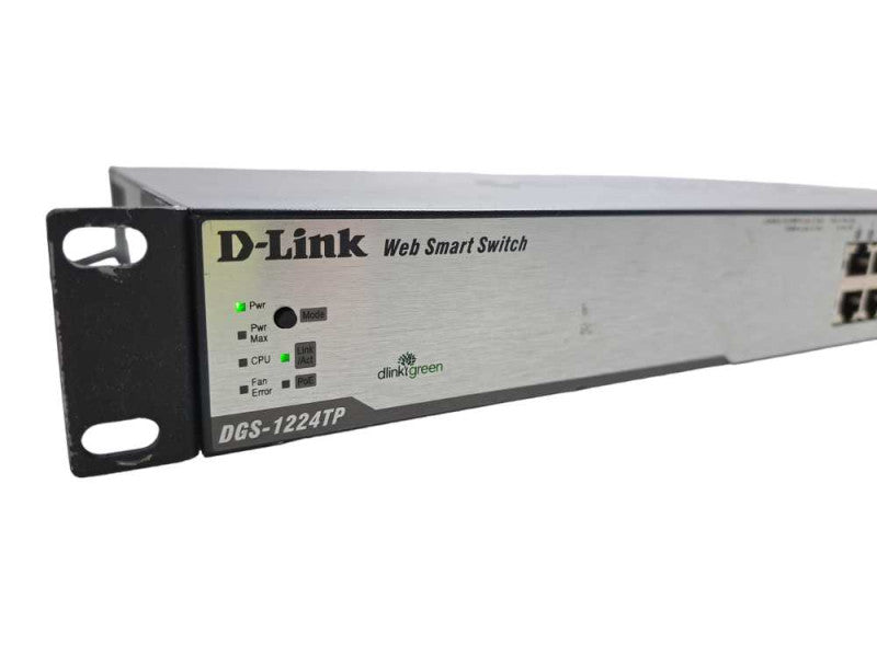 D-Link DGS-1224TP 24 Port Gigabit PoE Switch | 4 x SFP W/ Rack Mount Ears | )