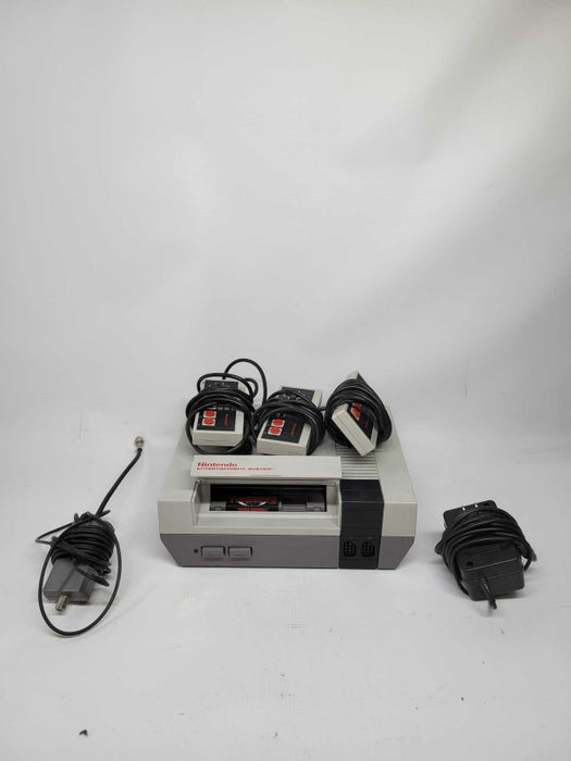Original NES Console - Gray (NES-001) + Tecmo Baseball + Controllers + PWR/AV