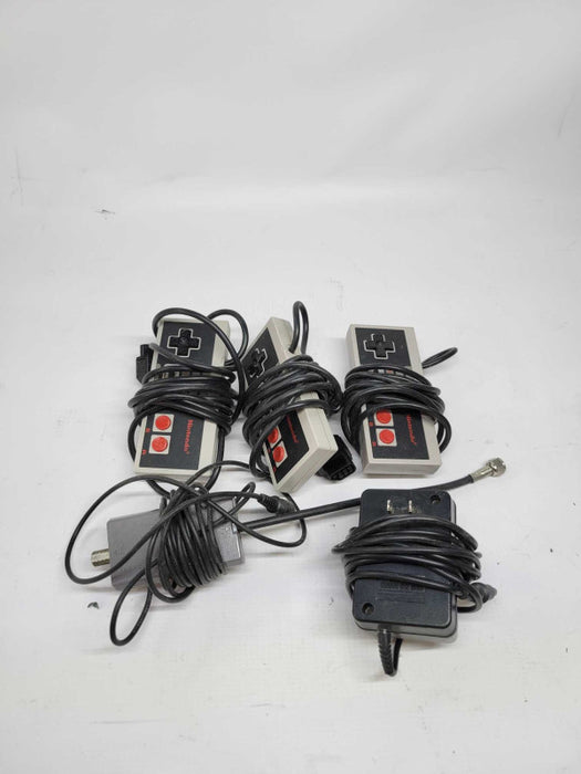 Original NES Console - Gray (NES-001) + Tecmo Baseball + Controllers + PWR/AV