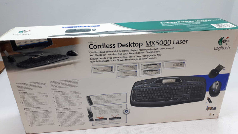 Logitech MX5000 Wireless Bluetooth Keyboard Mouse New &