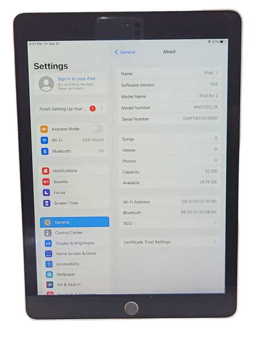 Apple iPad Air 2 A1566 32GB Space Gray 9.7\\"  _