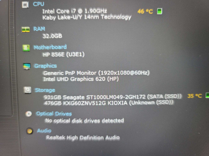 HP ProBook 650 G5 i7-8665u@ 1.90GHz, 32GB DDR4, 512GB m.2+ 1TB SSD Î²