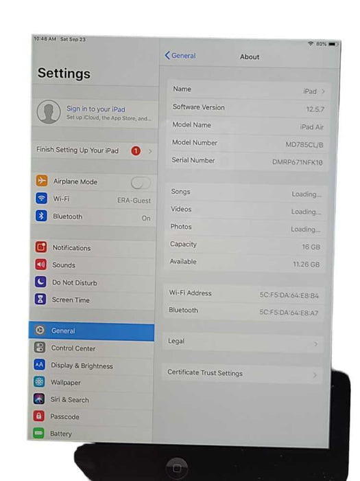 Apple iPad Air 16GB A1474 WIFI 9.7\\" Q_