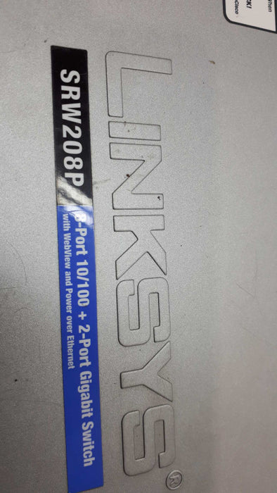 Linksys SRW208P 8-Port 10/100 +2-Port Gigabit Switch w/Webview & PoE &