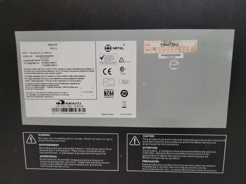 Mitel 50005105 ASU II with 2x 16-Port ONS 50005103, READ Q_