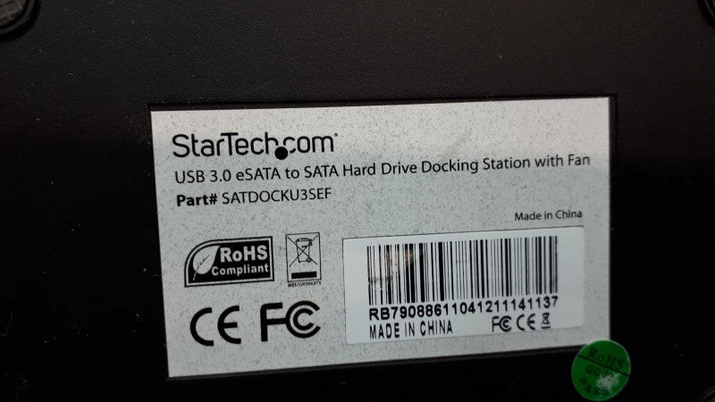 Startech.com 2.5\\" 3.5\\" Hard Drive HDD eSATA USB 3.0 SATA Dock Docking Station &