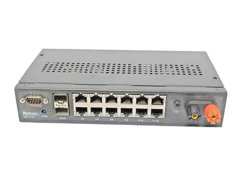 Netonix WS-12-DC 12 Port Manged POE Switch + 2 SFP Uplink, READ _