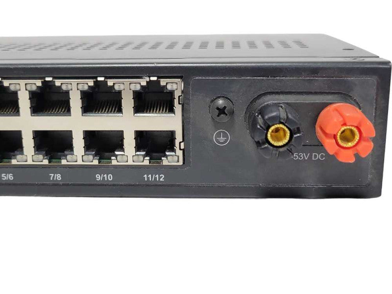 Netonix WS-12-DC 12 Port Manged POE Switch + 2 SFP Uplink, READ _