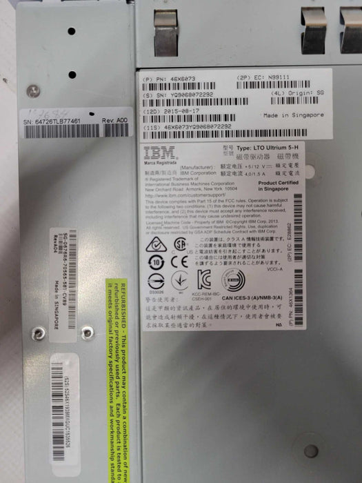 IBM 46X1364 46X6073 LTO Ultrium 5-H SAS Internal Tape drive _