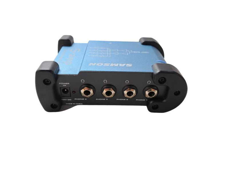 Samson S-amp Stereo Headphone Amp Amplifier 4 Four Channel )