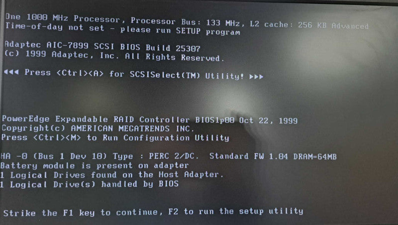 Dell PowerEdge 1400SC Pentium III 1133MHz Unknown RAM SCSI WIDE RAID *READ* )