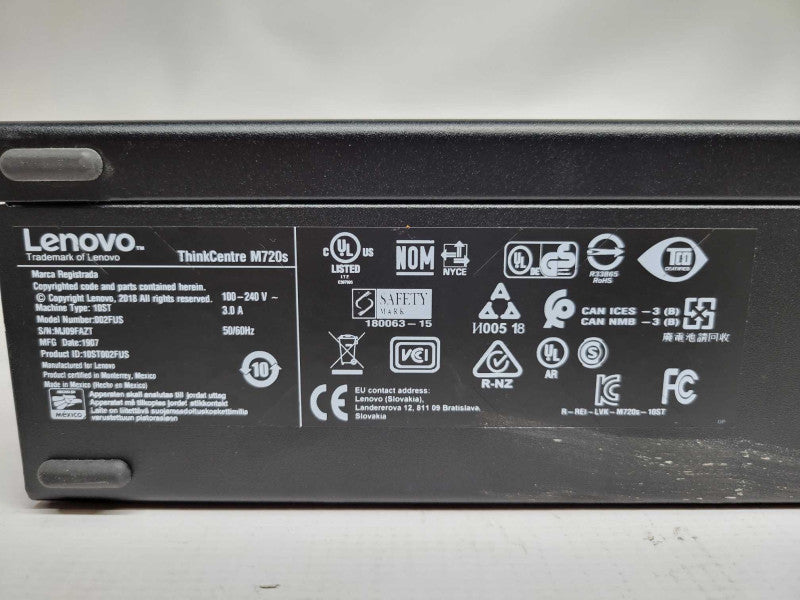 Lenovo ThinkCentre M720s - Core i5-8400 | 16GB RAM | 256GG NVMe