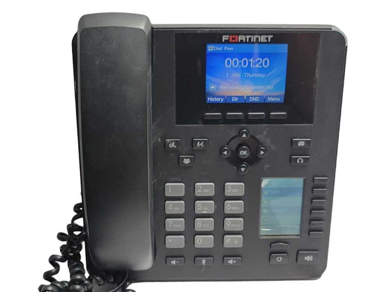 Fortinet FortiFone FON-375 Dual Display Office PoE IP Phone w/ Handset _